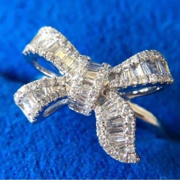 925 stamped Sterling Silver Elegant Bow Ring - SZ 9 | NEW - Picture 4 of 5